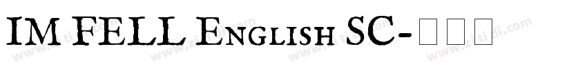 IM FELL English SC字体转换